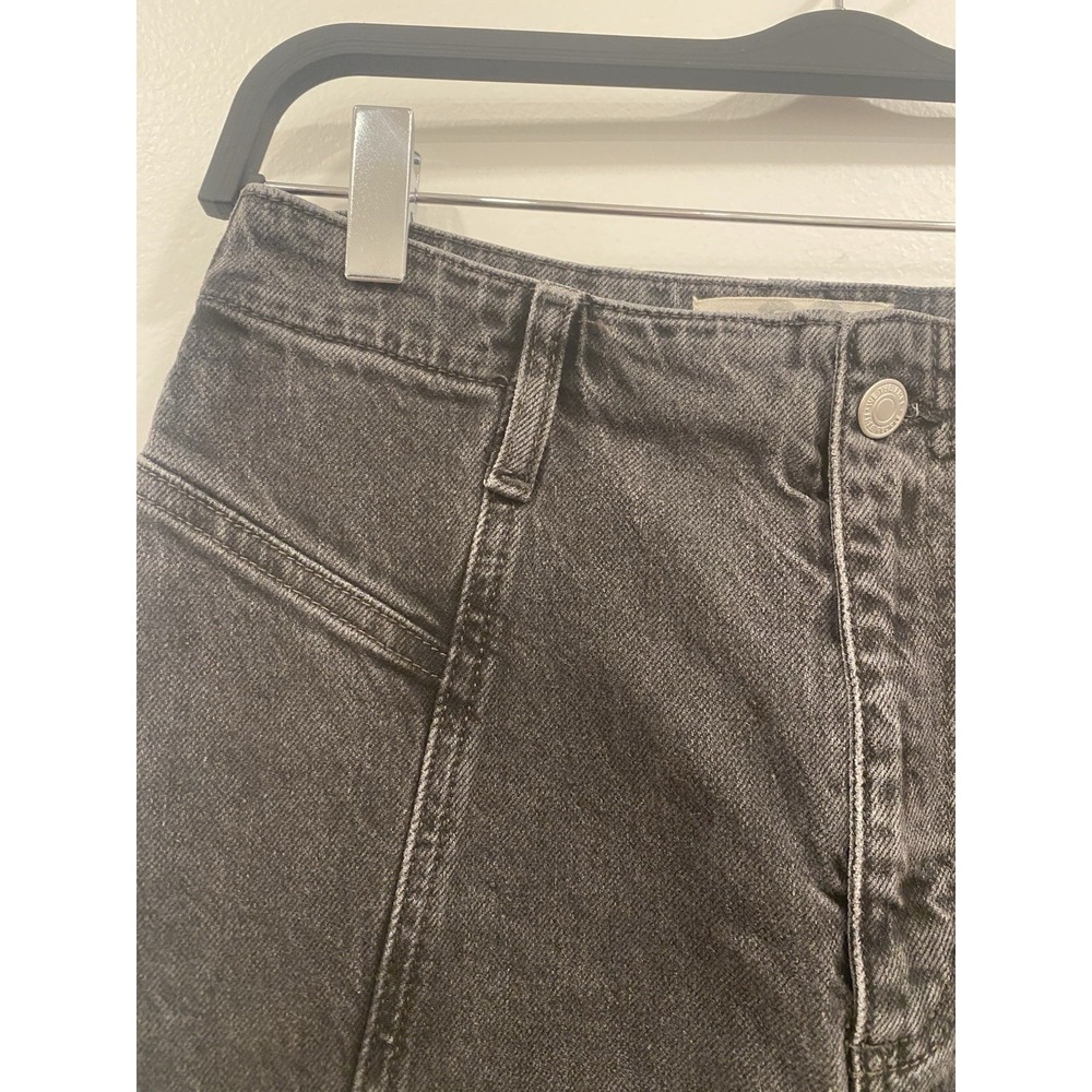 We The Free High Waisted Jeans Wide Leg Bell Bottom Womens Size 28 Faded Black - Picture 15 of 16